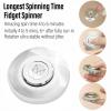 FREELOVE Metal Fidget Spinner for Adults, Stainless Steel Heavy Spinning Toys, Small Mini Fox Hand Gyro, Bearing Premium Long High Spin Fidget Block, Silver view 4