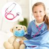 meekoo 2 Pack Kids Stethoscope Toy Real Working Nursing Cosplay Doctors Nurses Stethoscope for Kids Role Play Girls Boys Cosplay Costume Pretend Game Accessories(Pink, Black) view 2