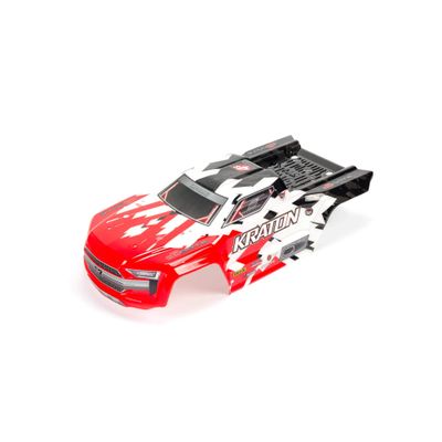 ARRMA 1/10 Painted Trimmed Body with Decals, Red: KRATON 4X4 BLX, ARA402215