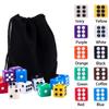 AUSTOR 100 Pieces 12mm Dices 6 Sided Game Dice Set Square Corner Dice with a Drawstring Pouch view 3