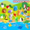 3 otters 50 Pack Animal Erasers, Desk Pets Animal Pencil Erasers Bulk Mini Fun Cute Eraser Toys Gifts for Gag Gift Party Favors Easter Egg Fillers view 2