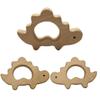 10pcs Lovely Cartoon Wood Dinosaur Pure Natural Animal Shape Beech Wooden Handmade Pattern DIY Jewelry Making Necklace Pendant (Dinosaur 10pcs) view 1