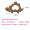 10pcs Lovely Cartoon Wood Dinosaur Pure Natural Animal Shape Beech Wooden Handmade Pattern DIY Jewelry Making Necklace Pendant (Dinosaur 10pcs) view 2