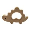 10pcs Lovely Cartoon Wood Dinosaur Pure Natural Animal Shape Beech Wooden Handmade Pattern DIY Jewelry Making Necklace Pendant (Dinosaur 10pcs) view 4