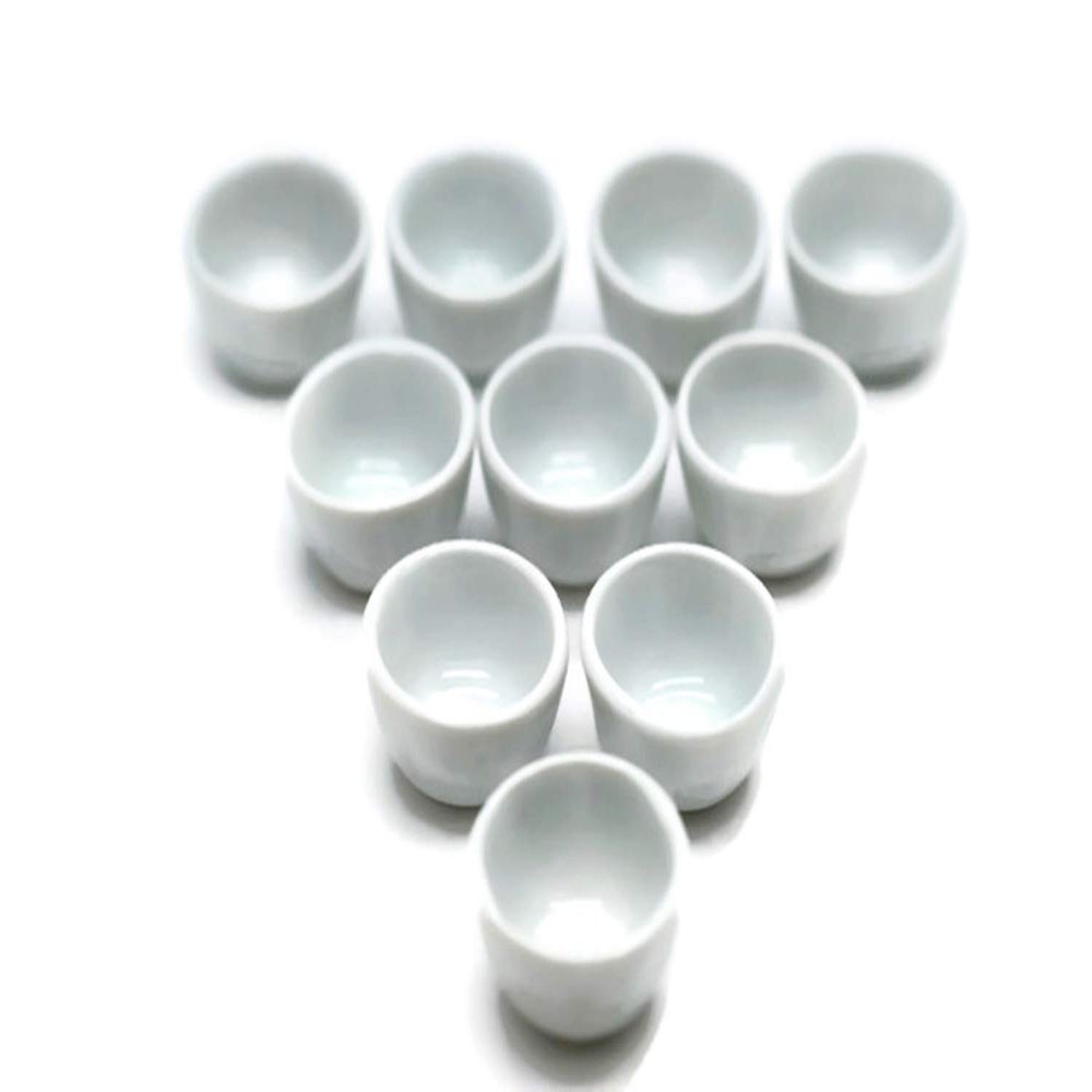 10 White Cearmic Plate Dish Bowl Dollhouse Miniatures Food Kitchen by 1 Shop for You No10