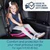 Hiccapop UberBoost Inflatable Booster Car Seat | Blow up Narrow Backless Booster Car Seat for Travel | Portable Booster Seat for Toddlers, Kids, Child | Pink/Black view 2