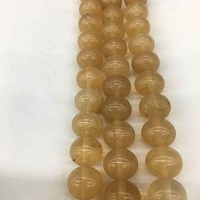Calvas 4 6 8 10 12 mm A Variety of Natural Pebbles, Tiger-Eyed Cats, Scattered Rocks, Black Lava Used to Make Bracelet Necklaces. - (Color: Smoke Yellow Jelly, Item Diameter: 10mm38pcs)