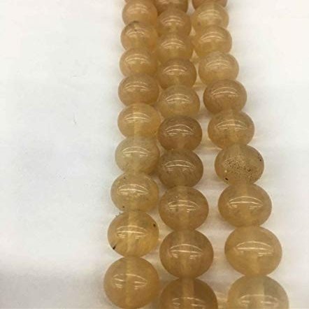 Calvas 4 6 8 10 12 mm A Variety of Natural Pebbles, Tiger-Eyed Cats, Scattered Rocks, Black Lava Used to Make Bracelet Necklaces. - (Color: Smoke Yellow Jelly, Item Diameter: 10mm38pcs)