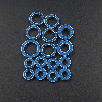 16 pcs Aluminum Alloy Silver Steel RC Ball Bearing Kit for Slash 4x4 RC Rally Car Upgrade