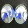 Big Game Toys Set of 2 Blue Mist 35mm Boulder Clear/White/Blue/Cobalt Swirl Large Shooter Solid Glass Marbles view 3