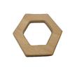 2pcs Natural Wooden Hexagon Pendant Pure Natural Beech Wood Animal Shape for Handmade Necklace/Bracelet (Hexagon 2pcs) view 4