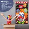 Blulu Carnival Toss Games Banner with 3 Bean Bags Halloween Carnival Game for Kids and Adults Circus Theme Party Decorations for Birthday Family Fun Throwing Indoor Outdoor(Clown) view 4