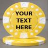 ELITE OUTDOORS 25 Poker Chips - 9 Colors Available! - Each Side is Printed with The Text of Your Choice! (Yellow (White Accents)) view 1