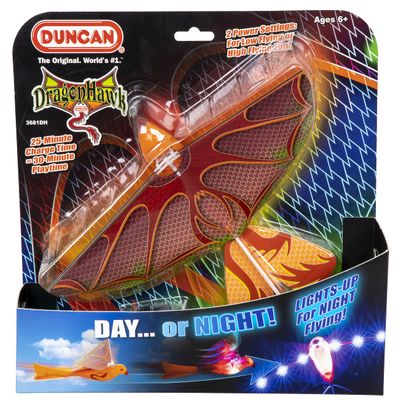 Duncan Toys Dragon Hawk Light-Up Flying Bird - Day/Night Motorized Toy with Shake Auto Start, USB Charger, 2 Flight Positions