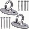 SELEWARE Ceiling Mount Cast Stainless Steel Swing Hanger Wall Anchor Hanging Yoga Swing Hammock Chair Suspension Straps Heavy Bag and More 2 Pcs view 1