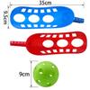 Cooraby Scoop Ball Game Scoop and Ball Toss Set Toss Catch Game Toy Lacrosse Racket Game with Storage Bag, 4 Scoops and 2 Balls view 2