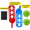 Cooraby Scoop Ball Game Scoop and Ball Toss Set Toss Catch Game Toy Lacrosse Racket Game with Storage Bag, 4 Scoops and 2 Balls view 3