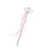 Tvoip 5Pcs Princess Wand Cute Crown Magic Wand Costume Wand Magic Wand for Girls Halloween Day Party 13 Inches Silver view 3