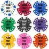 ELITE OUTDOORS 25 Poker Chips - 9 Colors Available! - Each Side is Printed with The Text of Your Choice! (Black (White Accents)) view 3