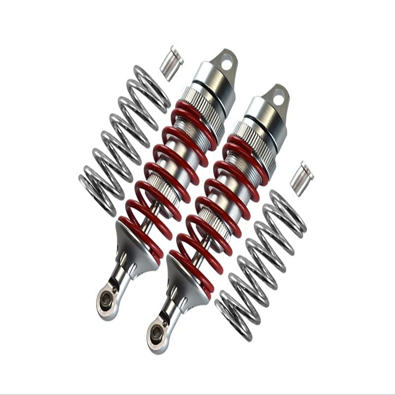 GPM For Traxxas E-Revo VXL 2.0 / E-Revo Brushless/Revo Upgrade Parts Aluminum Front Or Rear Adjustable Shocks - 6Pc Set Gray Silver