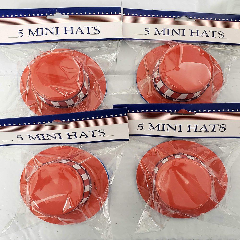 Mini Patriotic 4th of July Party Hats - 4 Count
