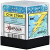 Chessex 27966 Dice, Sky W/Silver, 12 mm view 2
