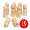 Baker Ross AR324 Wooden Figures - Pack of 10, Plain People for Kids to Design, Decorate for Painting Arts and Crafts or to Create a Mini view 2
