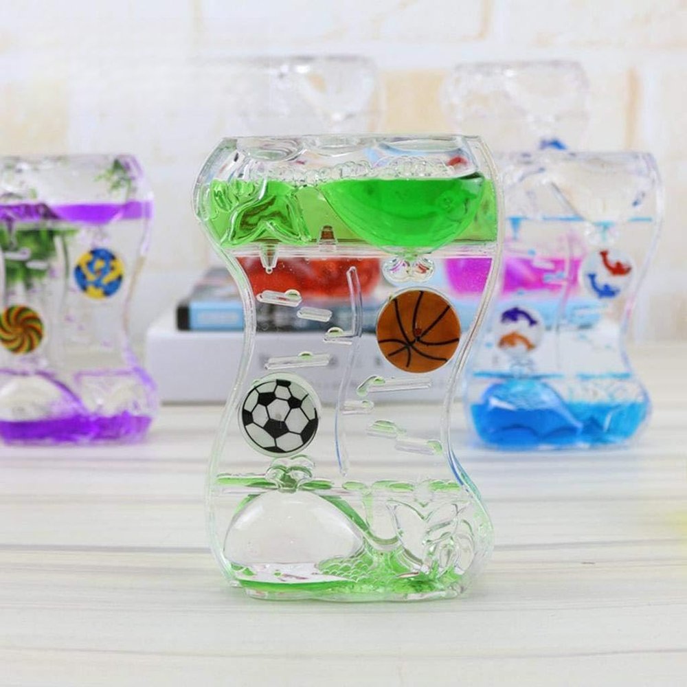 ZAMTAC Floating Color Mix Illusion Whale Ball Floating Oil Hourglass Liquid Motion Toy Bubble Timer Desk Gadget