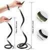 6 Pieces Rubber Snakes Realistic for Halloween Decoration Large Fake Garden Snake to Keep Birds Away Scare Squirrels in 2 Sizes 47 Inches and 29 Inches, Black Lifelike Toys for Garden Prank Props view 2