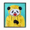 Stupell Industries Yellow Coat Panda With A Lollipop Framed Giclee Texturized Art, 11 x 1.5 x 14, Multi-Color view 1