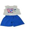 American Fashion World Boys America Rocks Shorts Set for 18-Inch Dolls | Premium Quality & Trendy Design | Dolls Clothes | Outfit Fashions for Dolls for Popular Brands view 2
