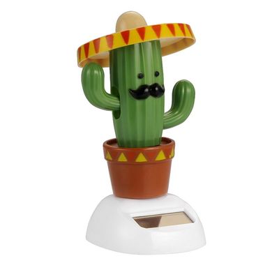 Cactus Solar Powered Shaking Head Dancing Car Ornament Dashboard Decoration Toy Gift - Cactus