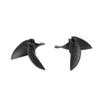 uxcell RC Boat CCW/CW Propeller 3.18mm Shaft 3 Vanes 35mm 1.4 P Fan Shape Pastic Black Rotating Propeller Props for RC Boat Pair view 1