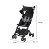 gb Pockit+ All-Terrain, Ultra Compact Lightweight Travel Stroller with Canopy and Reclining Seat in Velvet Black view 3
