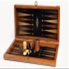Eco Mosaic Wooden Backgammon Set Handcrafted Board Game - Black view 2