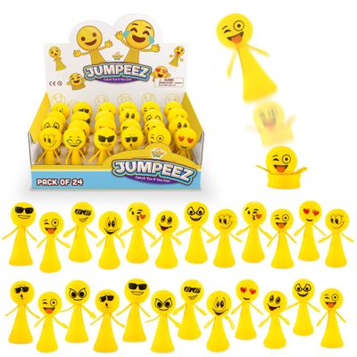 IPIDIPI TOYS Jumpeez Rocket Poppers 24-Pack Spring Launcher Toys for Kids Easter Basket Stuffers for Kids, Birthday Party Favors, Easter Egg Fillers - Goodie Bag Stuffers Girls and Boys