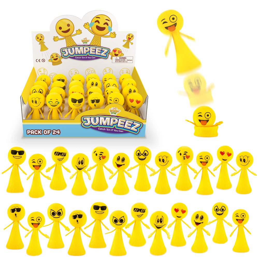 IPIDIPI TOYS Jumpeez Rocket Poppers 24-Pack Spring Launcher Toys for Kids Easter Basket Stuffers for Kids, Birthday Party Favors, Easter Egg Fillers - Goodie Bag Stuffers Girls and Boys