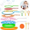 B bangcool Bubble Wands Set - Big Bubbles Wand Funny Bubbles Maker with Tray, Nice for Outdoor Playtime & Birthday Party & Games, Suitable for All Age People view 1