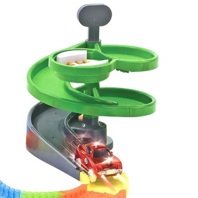 QUOXO Track Attachment Rotating Stage Replacement Only, Rotary Tower Add Ons Fits Most Generic Light Up Raceracks (Green)