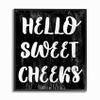 The Stupell Home Decor Black and White Distressed Hello Sweet Cheeks Framed Giclee Texturized Art, Multi-Color view 1