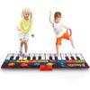 Abcotech Kids Floor Piano Mat | Giant Dance Floor Keyboard Sensory Toys | Play, Record, Playback and Demo Modes - 8 Musical Instruments and Sounds for Kids Music - 70" Toddler Piano Play Mat 24 Keys view 1