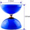 MAGICYOYO Diabolos MD01 Pro Triple Bearings Diabolo Yoyos for Kids Teens Adults, Beginners to Advanced Spinning Juggling Toy, Large 5" Chinese Yoyo Diabolo +2 Pairs Handsticks+Bag+2 Spare Cords, Blue view 4