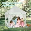 Princess Castle Tent for Girls Fairy Play Tents for Kids Blue Hexagon Playhouse with Fairy Star Lights Toys for Children or Toddlers Indoor or Outdoor Games (Green Princess Tent) view 2