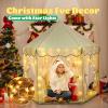 Princess Castle Tent for Girls Fairy Play Tents for Kids Blue Hexagon Playhouse with Fairy Star Lights Toys for Children or Toddlers Indoor or Outdoor Games (Green Princess Tent) view 4