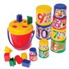 Constructive Playthings Sort, Count and Stack 19 pc. Set with 5 1/2" Diam. Bucket and 10 Numbered Stacking Cups That Make a 28 1/2" Tower; for Ages 12 Months and Up view 1