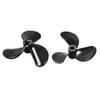 uxcell RC Boat CCW Propeller 5mm Shaft 3 Vanes 52mm 1.4 P Fan Shape Pastic Black Rotating Propeller Props for RC Boat 2pcs view 1