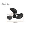 uxcell RC Boat CCW Propeller 5mm Shaft 3 Vanes 52mm 1.4 P Fan Shape Pastic Black Rotating Propeller Props for RC Boat 2pcs view 2