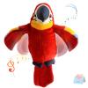 Houwsbaby 9'' Red Talking Parrot Plush Pal Repeat What You Say Recording Stuffed Animal Macaw Electronic Record Interactive Animated Bird Shake Wings Present Birthday Christmas for Kids Boys Girls view 1