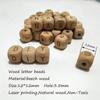 208pcs Square Wood Alphabet Beads 12MM Natural Beech Wooden Letter Beads for Jewelry Making DIY Bead Keychain (Wood Letter 208pcs) view 2
