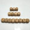 208pcs Square Wood Alphabet Beads 12MM Natural Beech Wooden Letter Beads for Jewelry Making DIY Bead Keychain (Wood Letter 208pcs) view 4